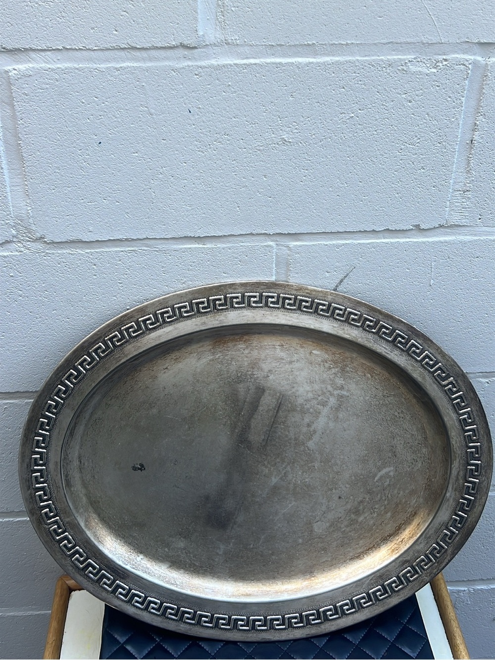 Gianni Versace Greca Silverplate Tray